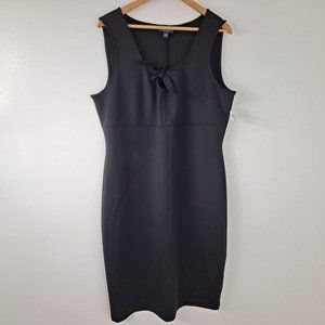 Black Dress Women's Knotted Front Bold Elements Cut To Curve 2XL